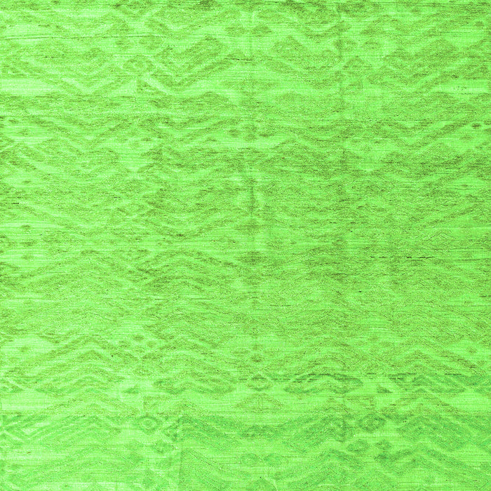 Square Machine Washable Solid Green Modern Area Rugs, wshabs4549grn