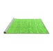 Sideview of Machine Washable Solid Green Modern Area Rugs, wshabs4549grn