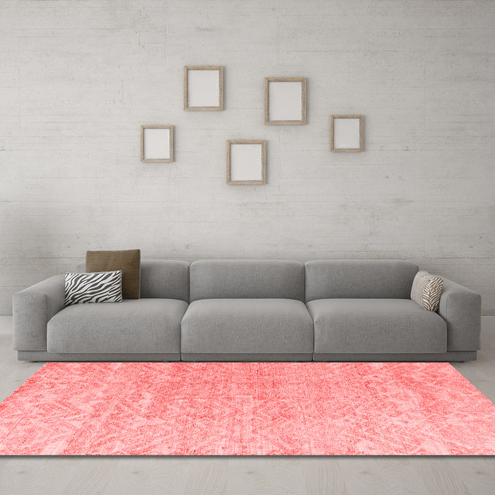 Modern Red Washable Rugs