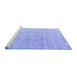 Sideview of Machine Washable Solid Blue Modern Rug, wshabs4549blu