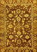 Machine Washable Oriental Yellow Traditional Rug, wshabs454yw