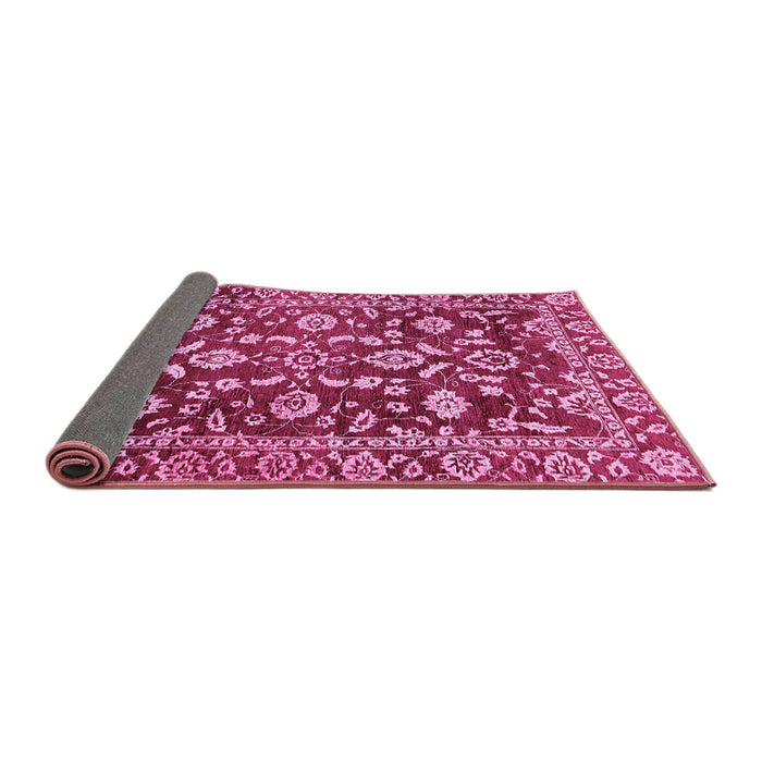 Sideview of Oriental Pink Traditional Rug, abs454pnk