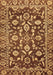 Machine Washable Oriental Brown Traditional Rug, wshabs454brn