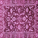 Square Oriental Purple Traditional Rug, abs454pur