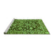 Sideview of Machine Washable Oriental Green Traditional Area Rugs, wshabs454grn