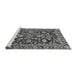 Sideview of Machine Washable Oriental Gray Traditional Rug, wshabs454gry