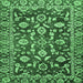 Square Oriental Emerald Green Traditional Rug, abs454emgrn