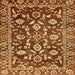 Square Machine Washable Abstract Orange Rug, wshabs454