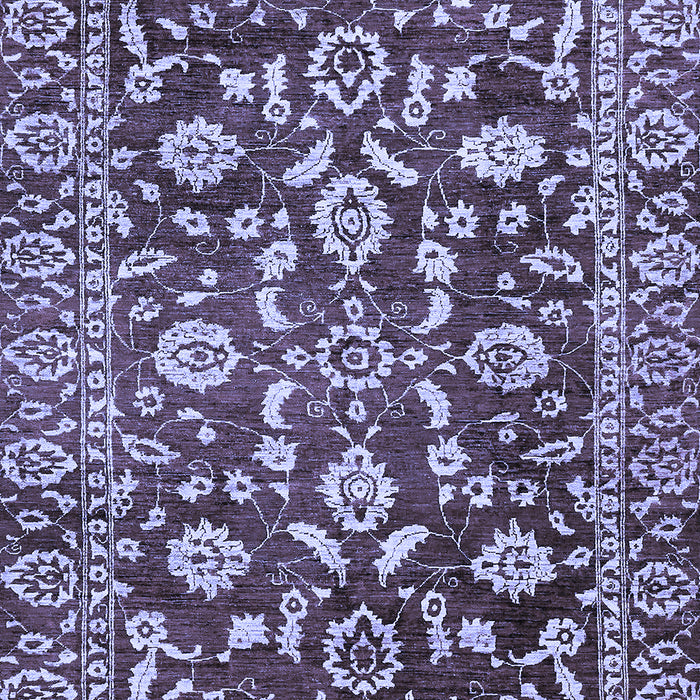 Machine Washable Oriental Blue Traditional Rug, wshabs454blu