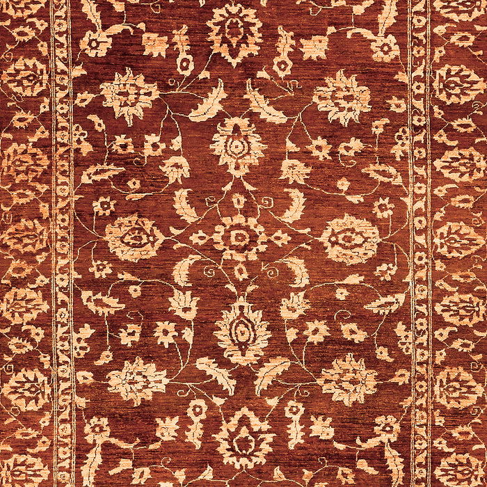 Machine Washable Oriental Orange Traditional Area Rugs, wshabs454org