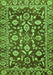 Machine Washable Oriental Green Traditional Area Rugs, wshabs454grn