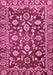 Machine Washable Oriental Pink Traditional Rug, wshabs454pnk