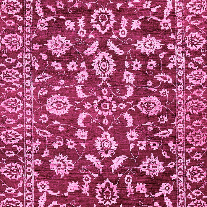 Machine Washable Oriental Pink Traditional Rug, wshabs454pnk