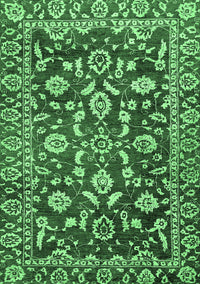 Oriental Emerald Green Traditional Rug, abs454emgrn