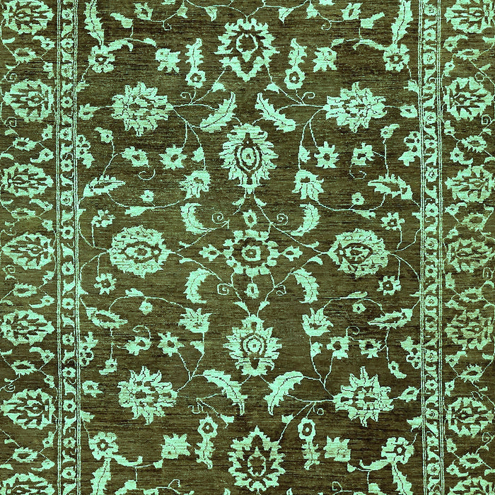 Machine Washable Oriental Turquoise Traditional Area Rugs, wshabs454turq