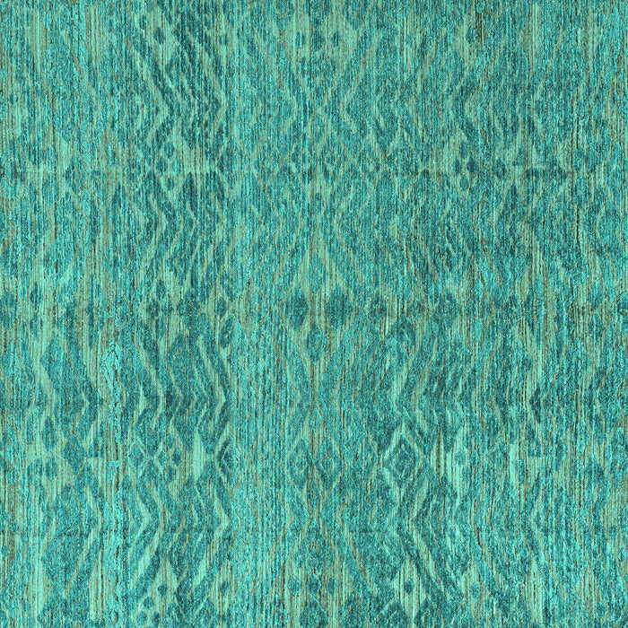 Square Abstract Turquoise Modern Rug, abs4550turq