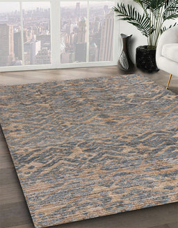 Abstract Puce Purple Modern Rug in Family Room, abs4550
