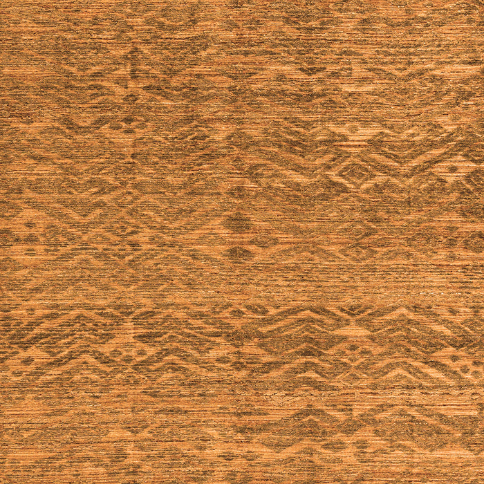 Square Machine Washable Abstract Orange Modern Area Rugs, wshabs4550org