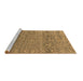 Sideview of Machine Washable Abstract Brown Modern Rug, wshabs4550brn