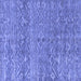 Square Machine Washable Abstract Blue Modern Rug, wshabs4550blu