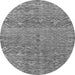 Round Abstract Gray Modern Rug, abs4550gry