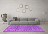 Machine Washable Abstract Purple Modern Rug, wshabs4550pur