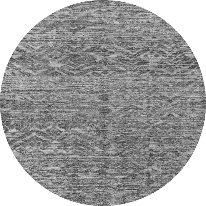 Round Machine Washable Abstract Gray Modern Rug, wshabs4550gry