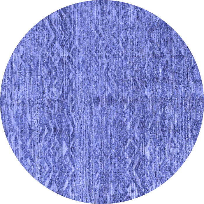 Round Machine Washable Abstract Blue Modern Rug, wshabs4550blu