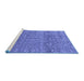 Sideview of Machine Washable Abstract Blue Modern Rug, wshabs4550blu