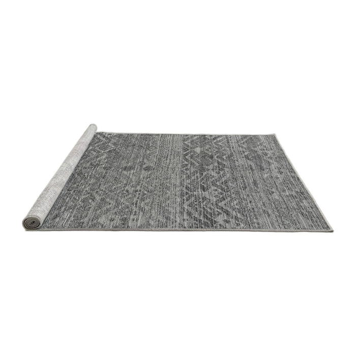 Sideview of Machine Washable Abstract Gray Modern Rug, wshabs4550gry