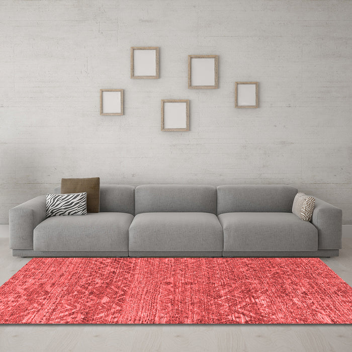 Modern Red Washable Rugs