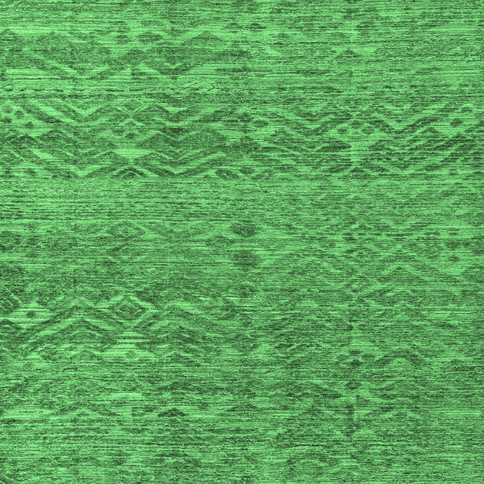 Square Machine Washable Abstract Emerald Green Modern Area Rugs, wshabs4550emgrn