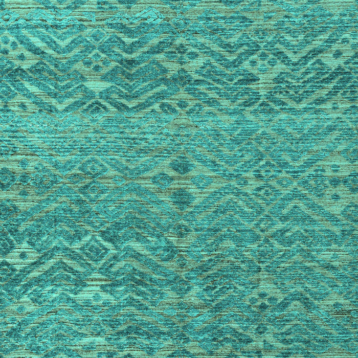 Machine Washable Abstract Turquoise Modern Area Rugs, wshabs4550turq