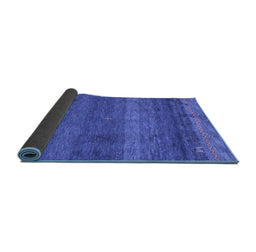 Sideview of Abstract Blue Modern Rug, abs4551blu
