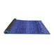 Sideview of Abstract Blue Modern Rug, abs4551blu