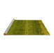 Sideview of Machine Washable Abstract Yellow Modern Rug, wshabs4551yw