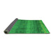 Sideview of Abstract Green Modern Rug, abs4551grn