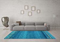 Machine Washable Abstract Light Blue Modern Rug, wshabs4551lblu