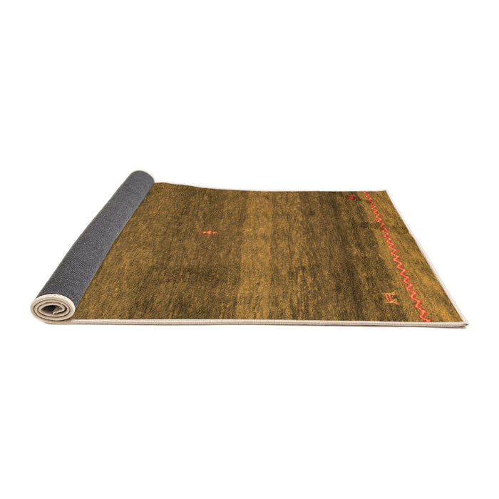 Sideview of Abstract Orange Modern Rug, abs4551org