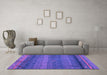 Machine Washable Abstract Purple Modern Area Rugs in a Living Room, wshabs4551pur