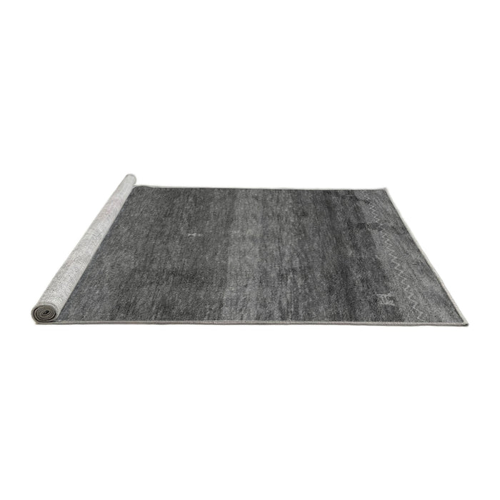 Sideview of Machine Washable Abstract Gray Modern Rug, wshabs4551gry