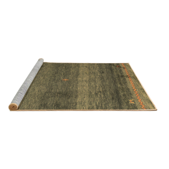 Sideview of Machine Washable Abstract Brown Modern Rug, wshabs4551brn