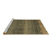 Sideview of Machine Washable Abstract Brown Modern Rug, wshabs4551brn