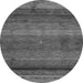 Round Machine Washable Abstract Gray Modern Rug, wshabs4551gry