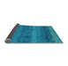 Sideview of Abstract Light Blue Modern Rug, abs4551lblu