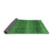 Sideview of Abstract Emerald Green Modern Rug, abs4551emgrn