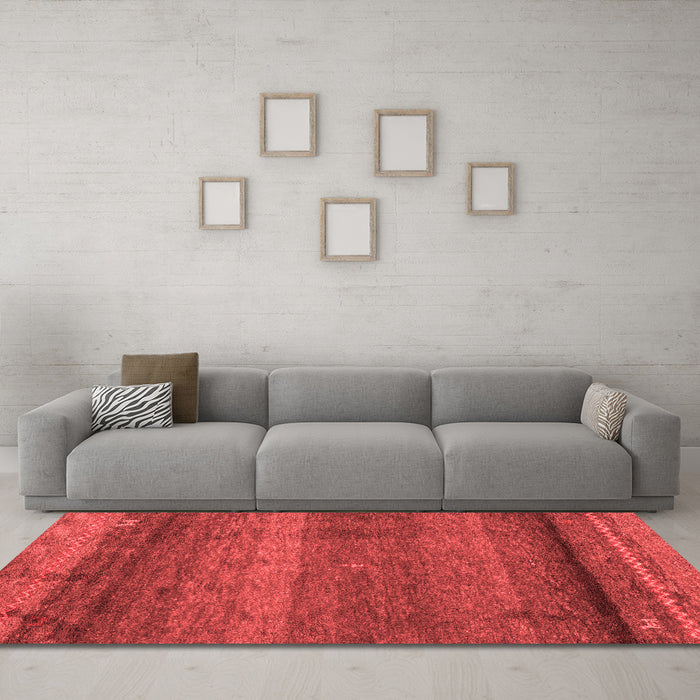 Modern Red Washable Rugs