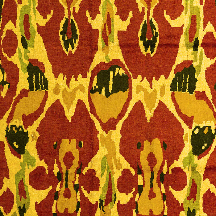 Machine Washable Abstract Yellow Modern Rug, wshabs4552yw