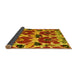 Sideview of Abstract Yellow Modern Rug, abs4552yw