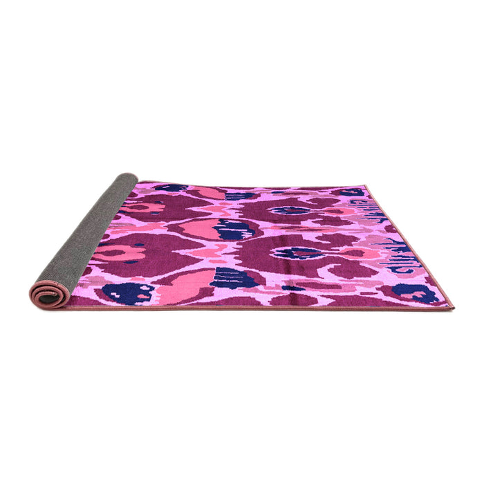 Sideview of Abstract Purple Modern Rug, abs4552pur